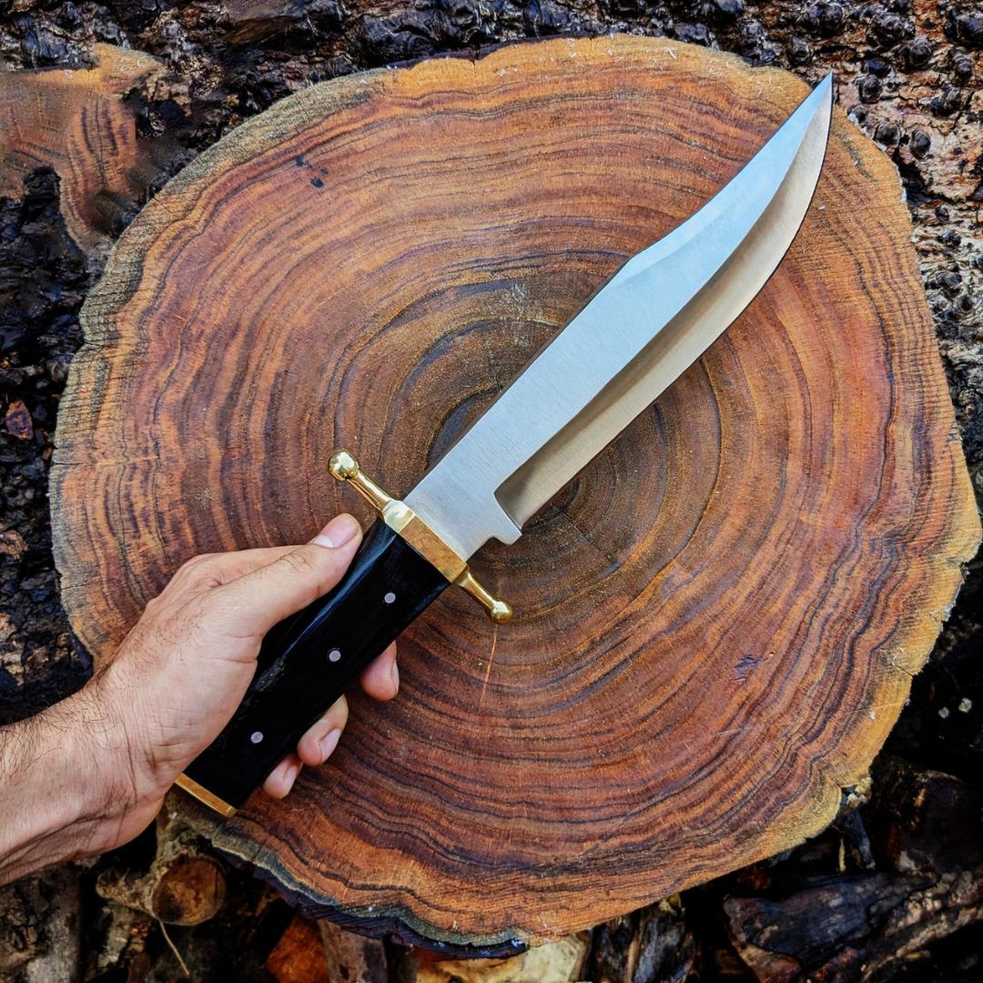 Bowie Knife With Free Engraving  Custom Handmade Bowie D2 Steel Hunting Survival (6).jpg