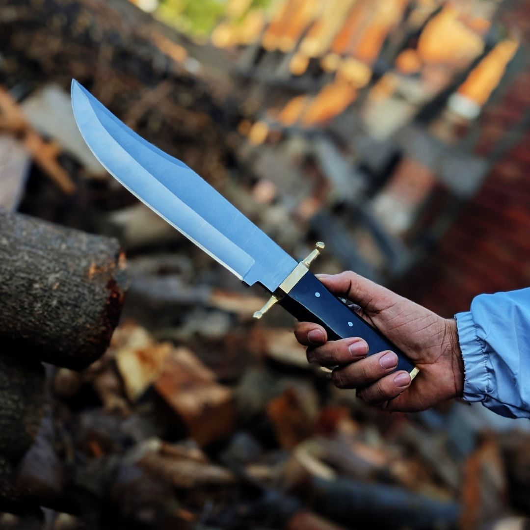 Bowie Knife With Free Engraving  Custom Handmade Bowie D2 Steel Hunting Survival (7).jpg