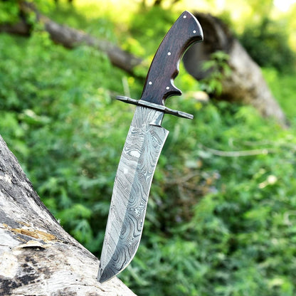Full Tang Bowie Knife Damascus Hunting Bowie Survival Knife WFree Engraving (1).jpg