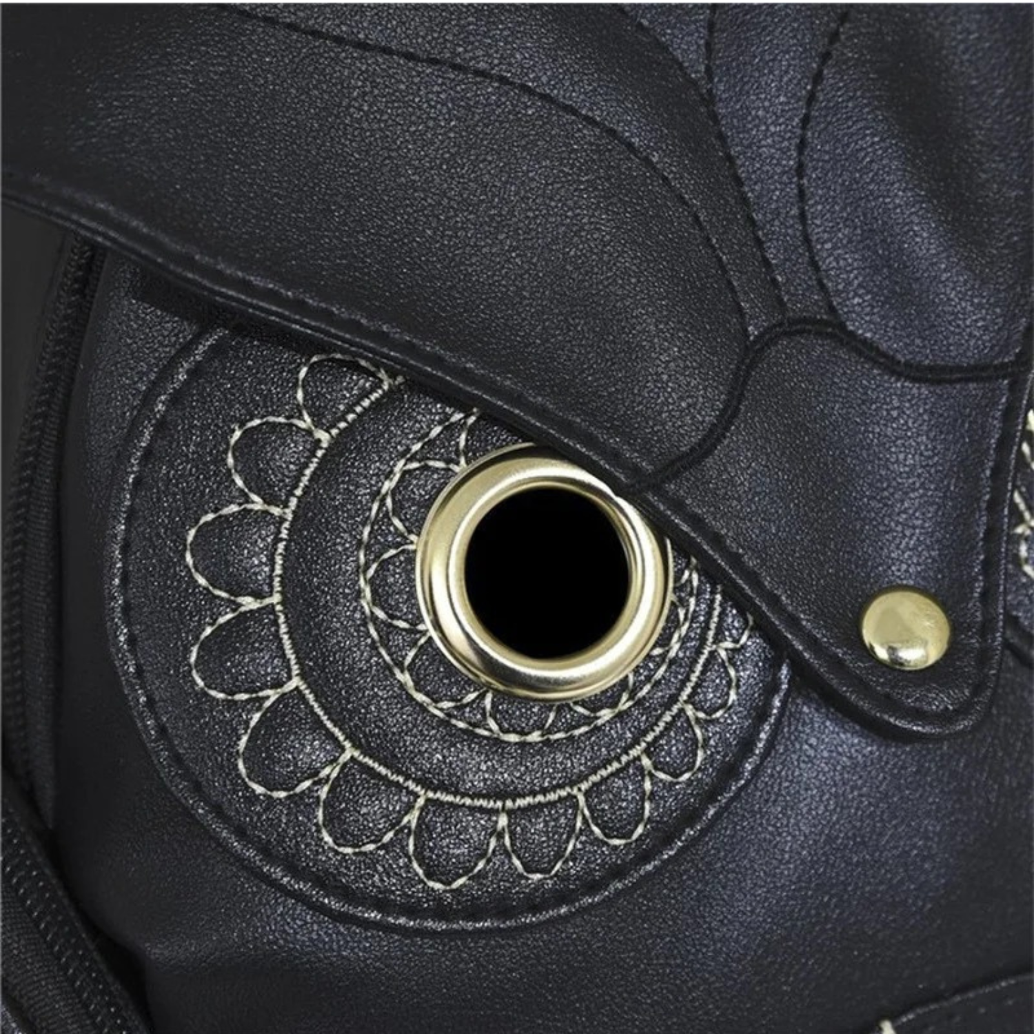 Black PU Leather Owl Backpack for Women (14).png