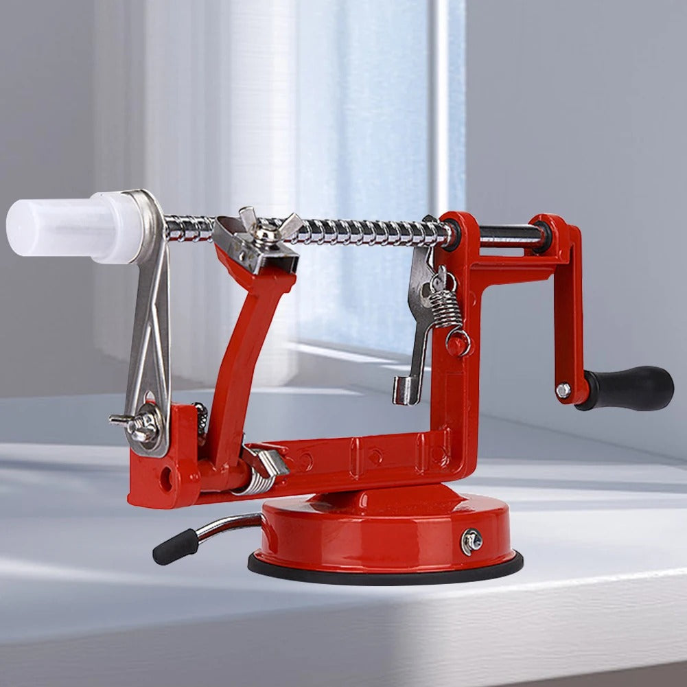 Stainless Steel Hand-Cranked Fruit Peeler, Potato Apple Peeling Machine with Suction Base for Kitchen Use