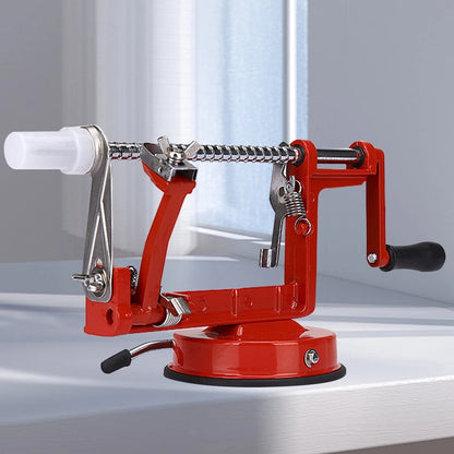 Stainless Steel Hand-Cranked Fruit Peeler, Potato Apple Peeling Machine with Suction Base for Kitchen Use