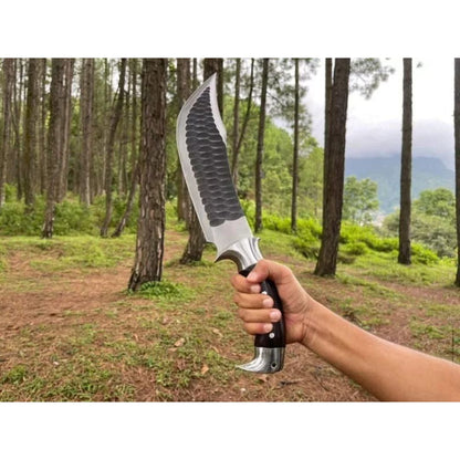 Carbon Steel Forged Bowie Knife Custom Handmade Full Tang Bowie Survival Outdoor (5).jpg