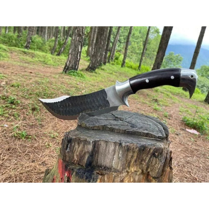 Carbon Steel Forged Bowie Knife Custom Handmade Full Tang Bowie Survival Outdoor (6).jpg