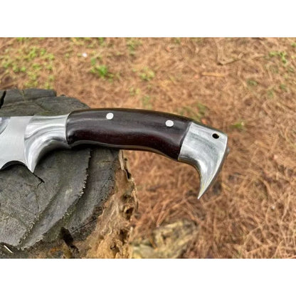 Carbon Steel Forged Bowie Knife Custom Handmade Full Tang Bowie Survival Outdoor (9).jpg