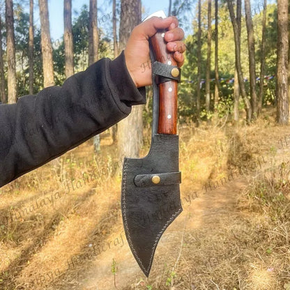 Custom Handmade Viking Bowie Knife Carbon Steel Full Tang Hunting Survival Knife (1).jpg