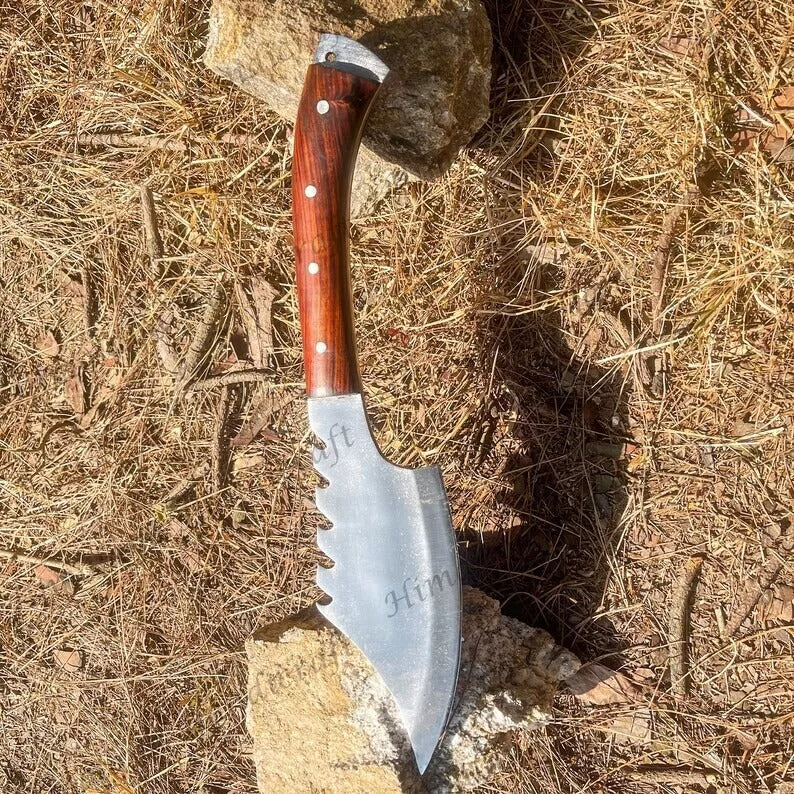 Custom Handmade Viking Bowie Knife Carbon Steel Full Tang Hunting Survival Knife (3).jpg