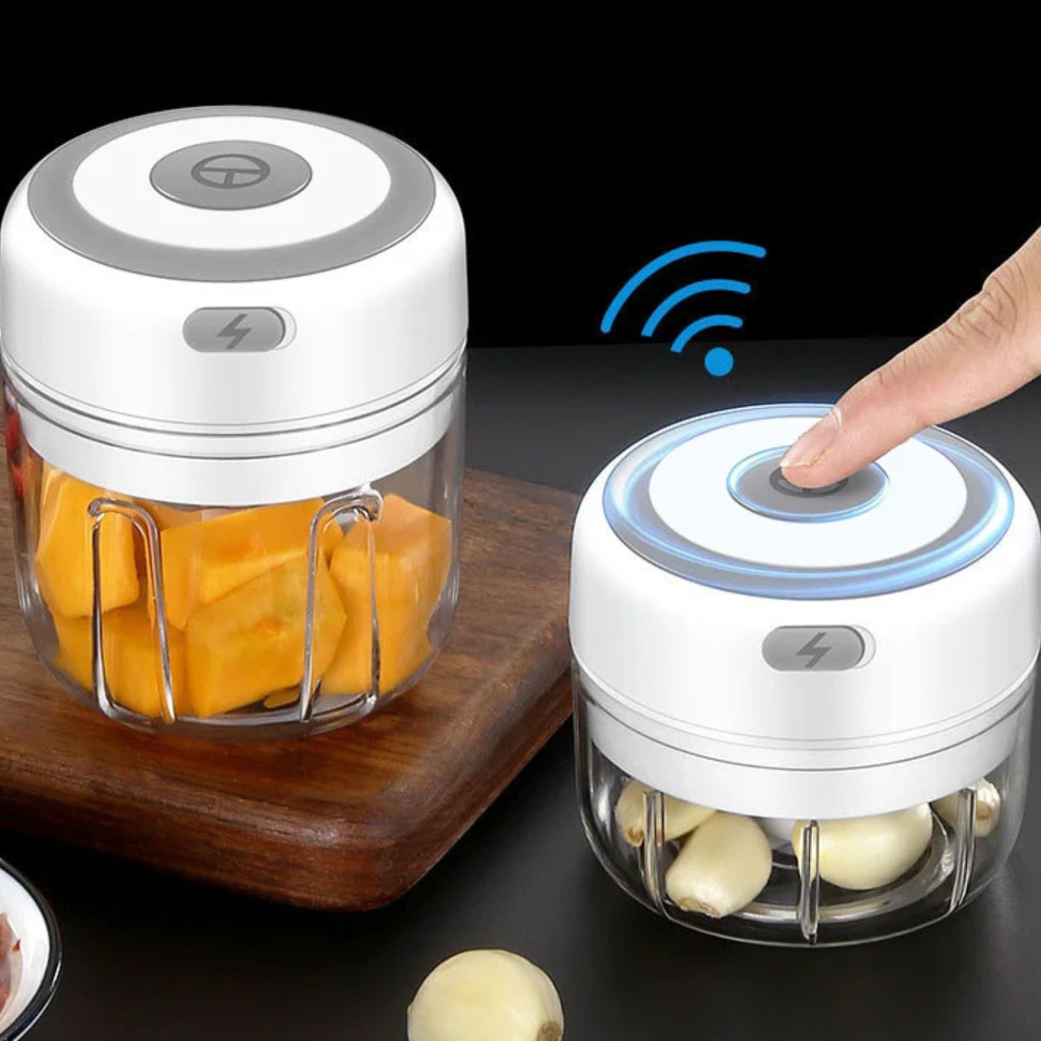 Electric Meat Garlic Grinder meat grinder stainless steel crushed garlic 250ml