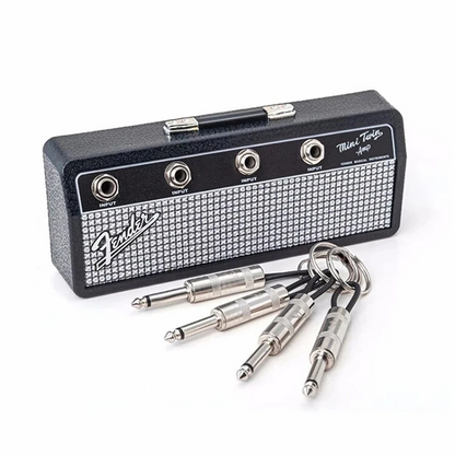Key Holder Storage Rack Guitar Wall Jack Keychain Vintage Blues Music Amplifier