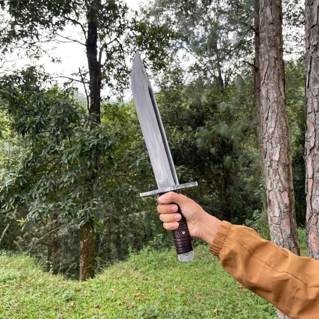 Custom Handmade Saktisali Bowie Knife Full Tang Bowie Survival Outdoor Bowie
