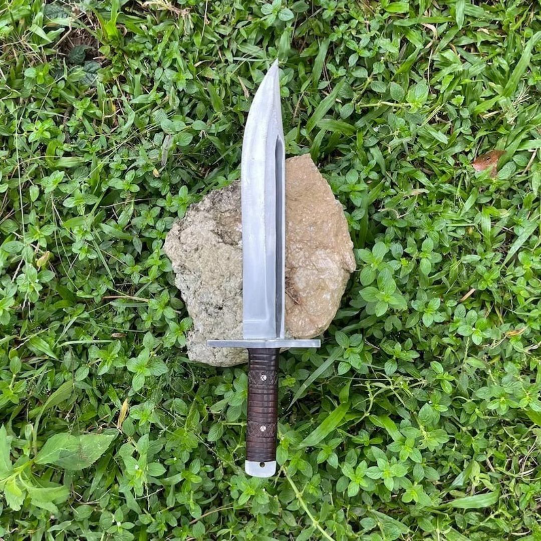 Custom Handmade Saktisali Bowie Knife Full Tang Bowie Survival Outdoor Bowie (8).jpg