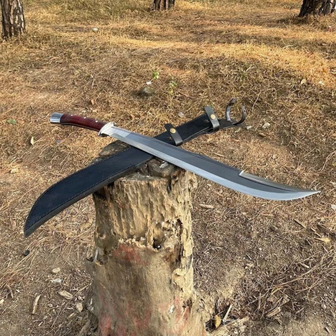 Carbon Steel Fully Forged Sword Full Tang Tactical Machete Sword Viking Camping (7).jpg