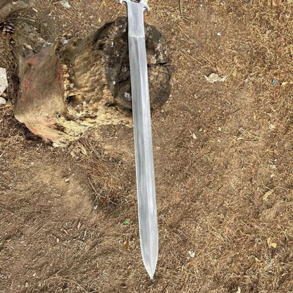 Lot Of 2 Handmade Carbon Steel Sword + skinner Hunting Survival Sword Full Tang (3).jpg