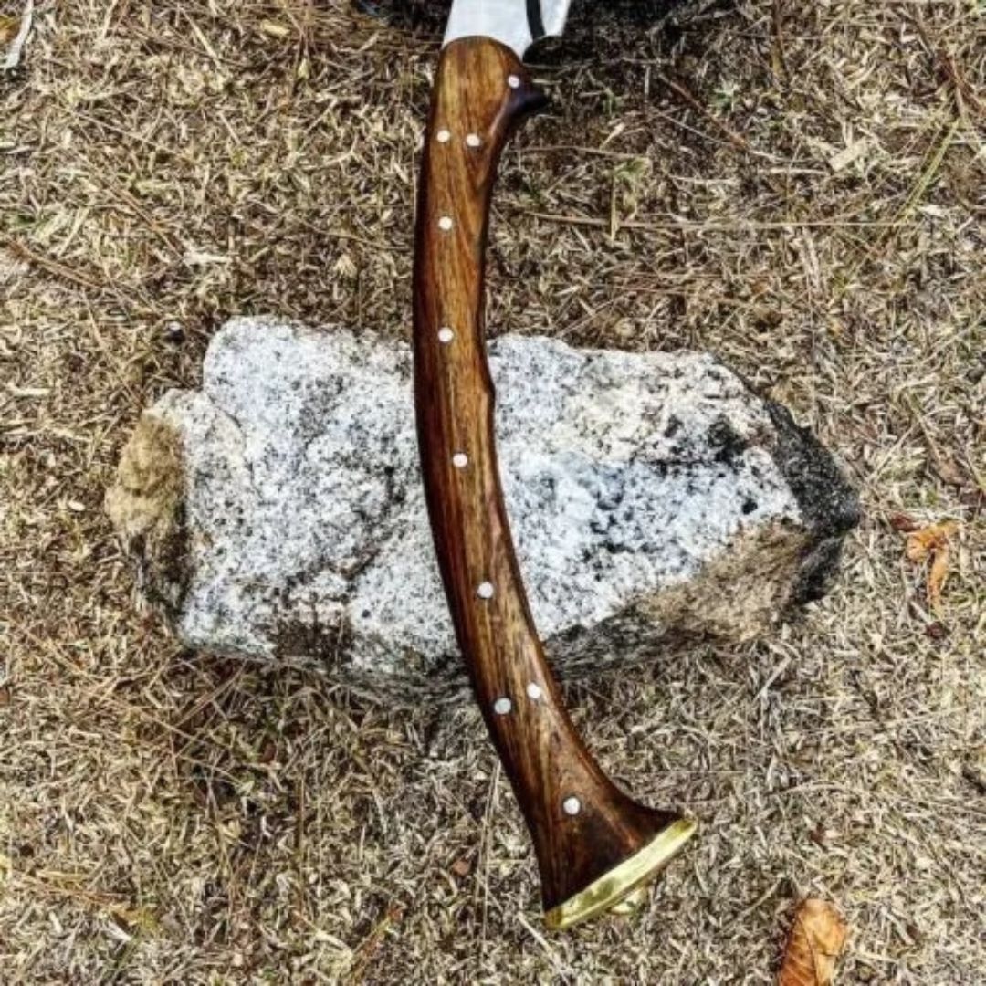 Handmade Carbon Steel Sword Hunting Survival Sword Full Tang Camping Machete Too (3).jpg
