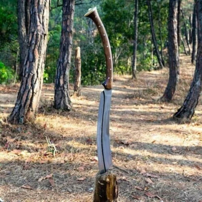 Handmade Carbon Steel Sword Hunting Survival Sword Full Tang Camping Machete Too (6).jpg