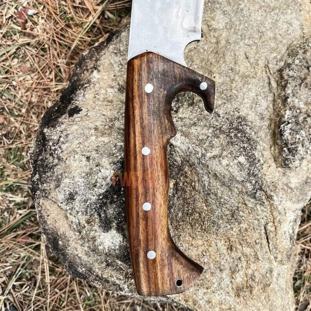 Handmade Carbon Steel Bowie Knife Hunting Survival Machete  Full Tang Camping (4).jpg