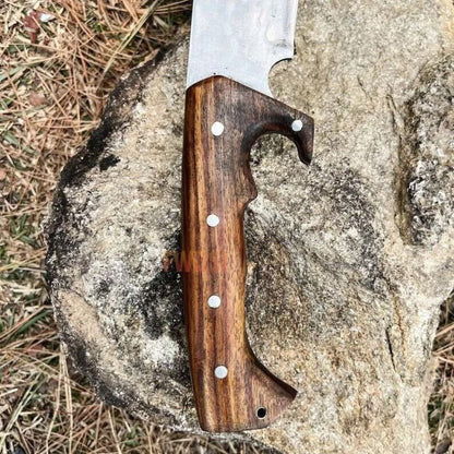 Handmade Carbon Steel Bowie Knife Hunting Survival Machete  Full Tang Camping (4).jpg