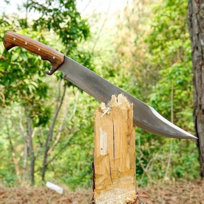 Handmade Carbon Steel Bowie Knife Hunting Survival Machete  Full Tang Camping (5).jpg