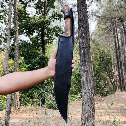 Handmade Carbon Steel Bowie Knife Hunting Survival Machete  Full Tang Camping (9).jpg