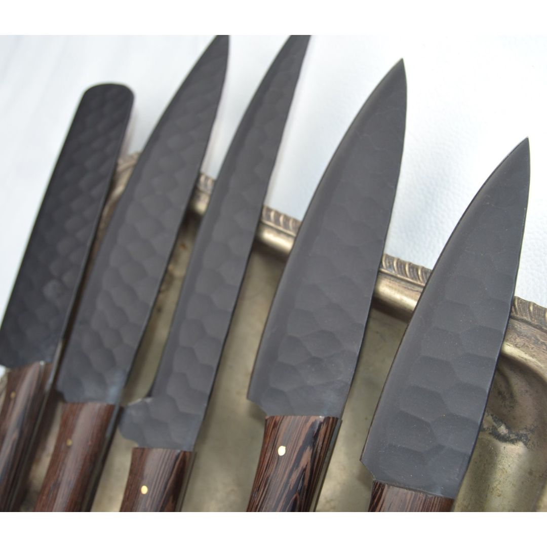 Handmade Carbon Steel Chef Free Engraving Set Full Tang Kitchen Knife Set Camp (4).jpg