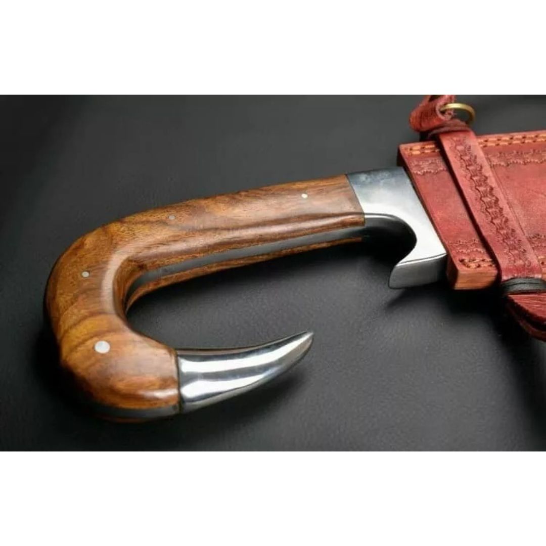 Full Tang Large Bowie Knife Custom Handmade Bowie Survival Outdoor Bowie Tail (2).jpg