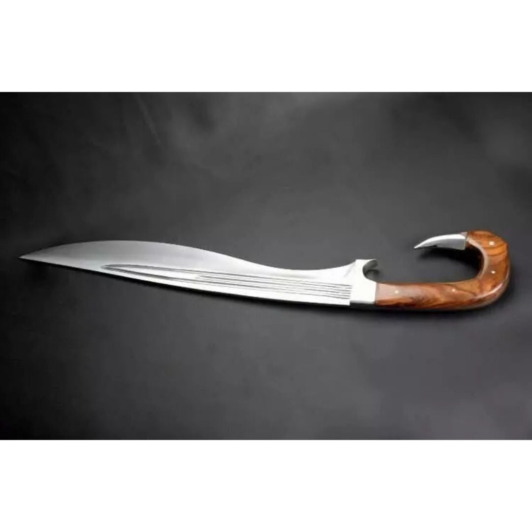 Full Tang Large Bowie Knife Custom Handmade Bowie Survival Outdoor Bowie Tail (3).jpg