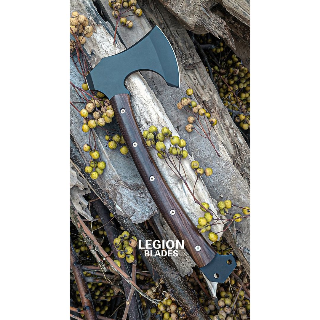 Tactical Tomahawk Handmade Battle Axe, Camping Outdoor Hunting Survival Hatchet (3).jpg