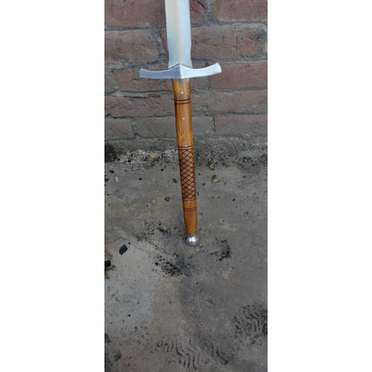 Handmade Sword Custom Handmade Double Edged Sword Viking Survival D2 Steel Sword 1jpg