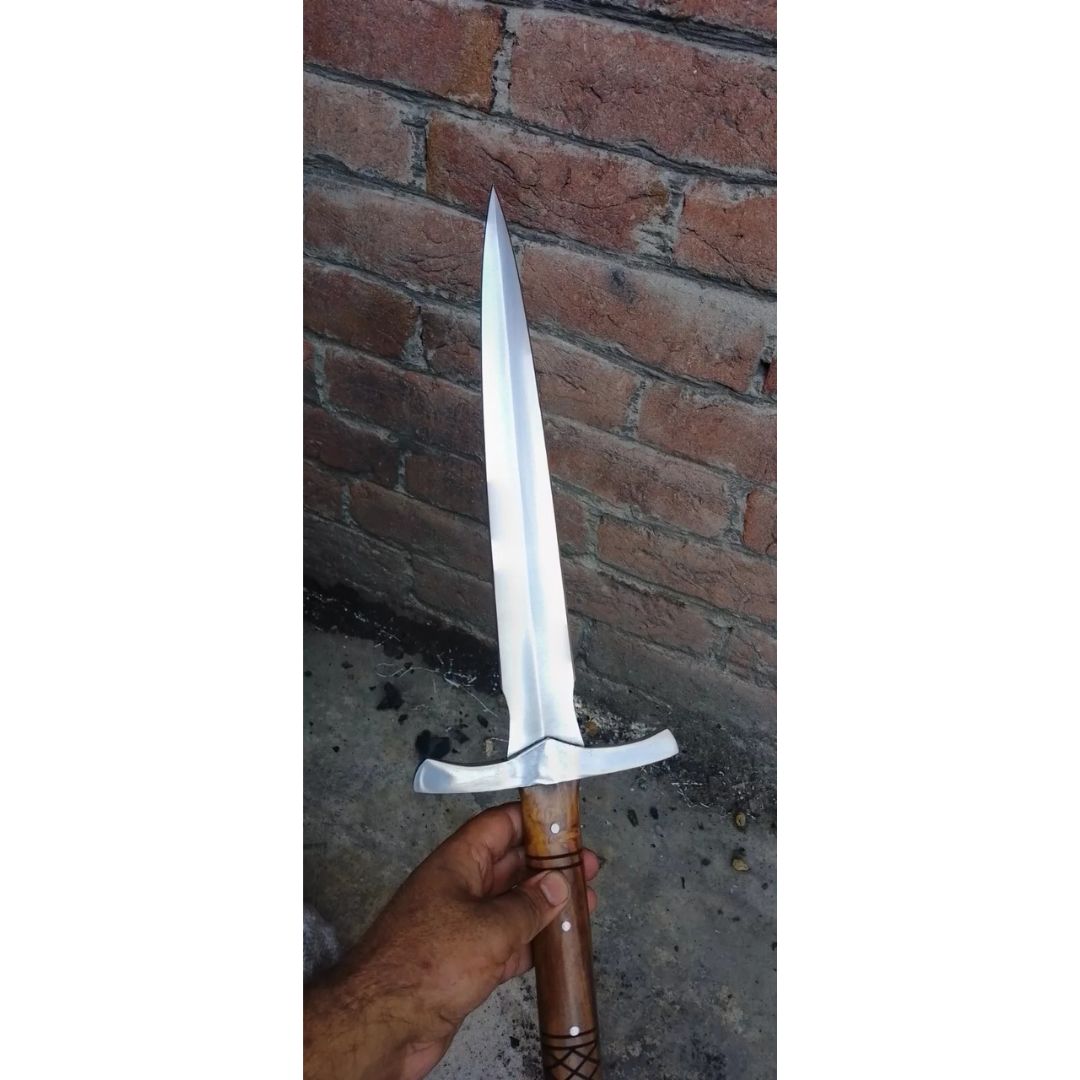 Handmade Sword Custom Handmade Double Edged Sword Viking Survival D2 Steel Sword