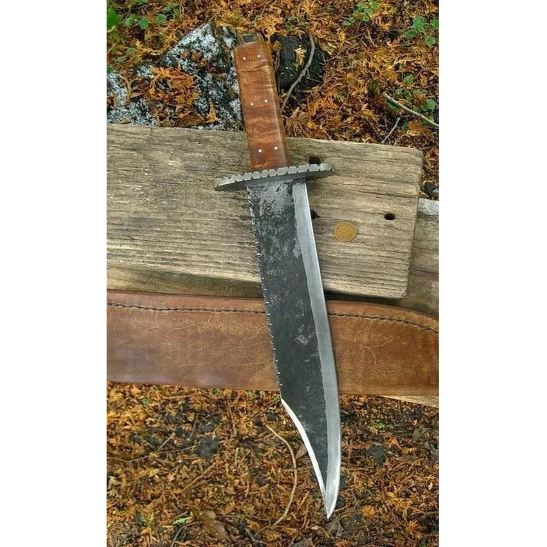 Carbon Steel 1095 Bowie Knife Survival Camping Bowie Hunting Knife Full Tang