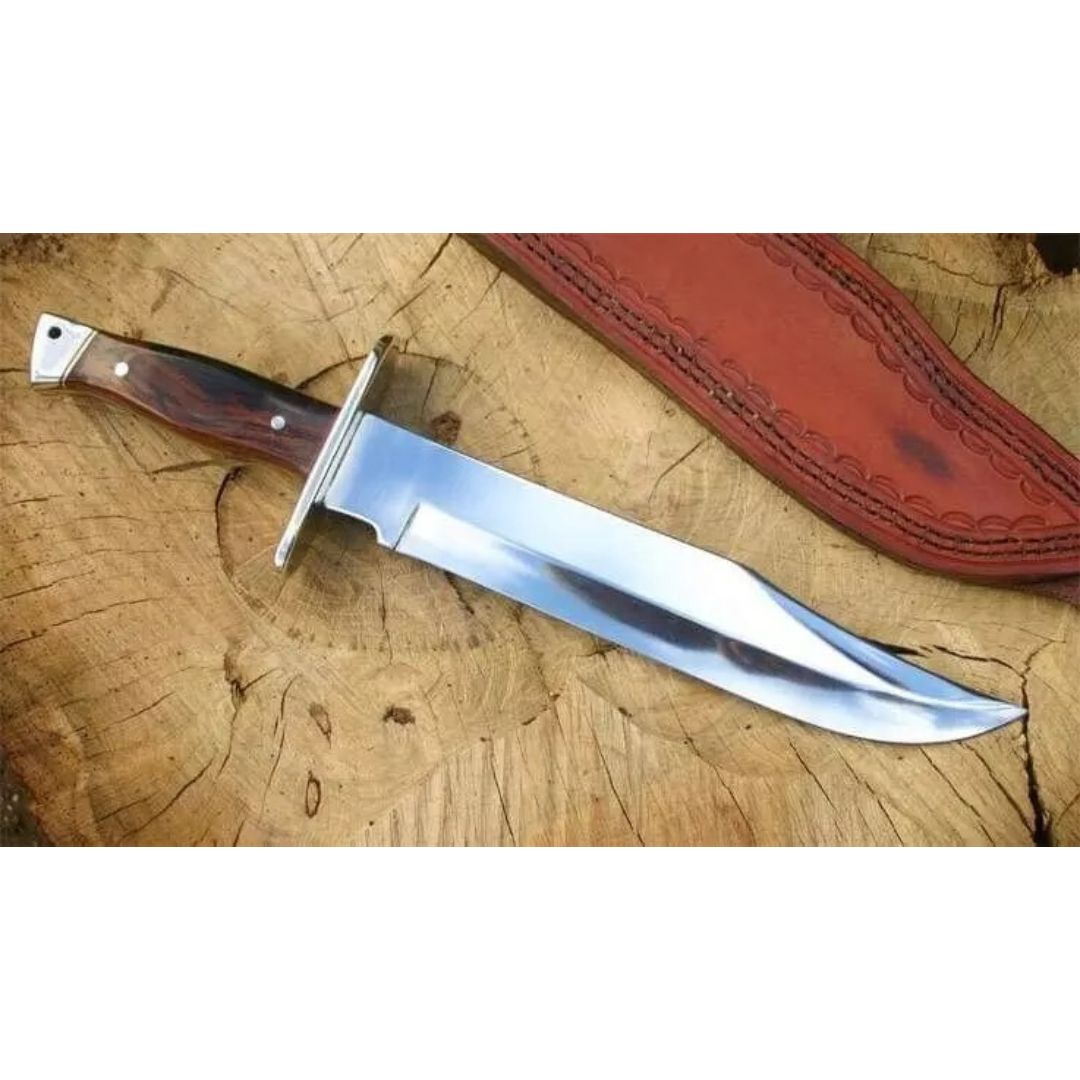 Survival Bowie Knife Custom Handmade D2 tool Steel Bowie Camping Knife Full Tang