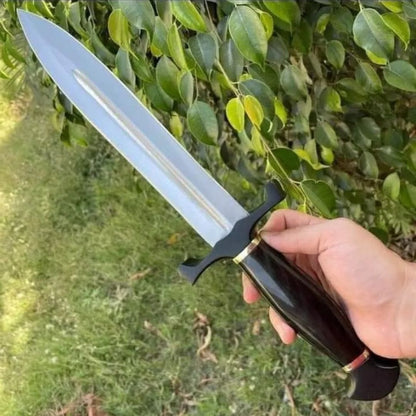 Dagger Knife Custom Handmade Double Edge Knife D2 Tool Steel Survival Bowie Knif (1).jpg