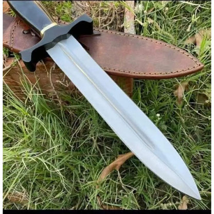 Dagger Knife Custom Handmade Double Edge Knife D2 Tool Steel Survival Bowie Knif (3).jpg