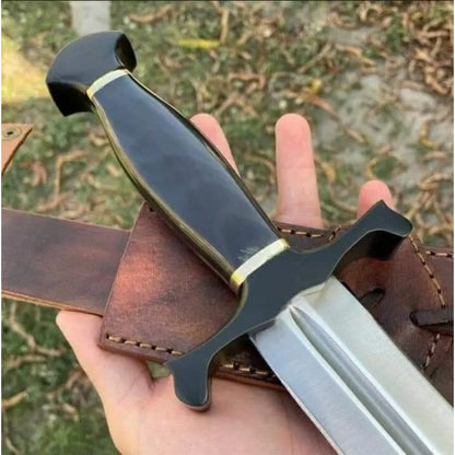 Dagger Knife Custom Handmade Double Edge Knife D2 Tool Steel Survival Bowie Knif (4).jpg