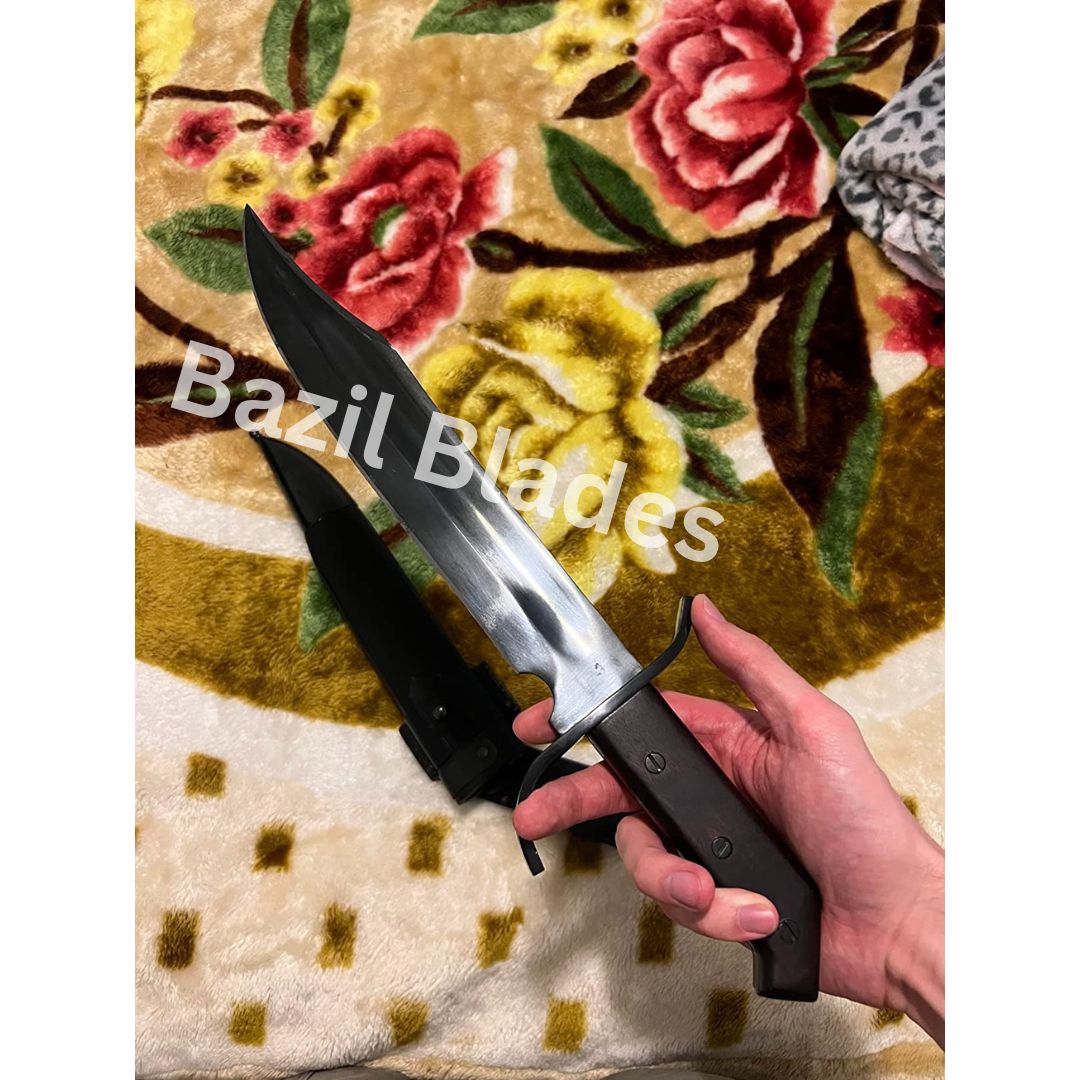 Carbon Steel Bowie Knife Full Tang Hunting Bowie Survival Knife Outdoor Camping (6).jpg