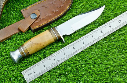 Devotion Edge Custom Hand Forged J2 Steel Blade Bowie Knife, Hunting Knife, CAMPING Knife,