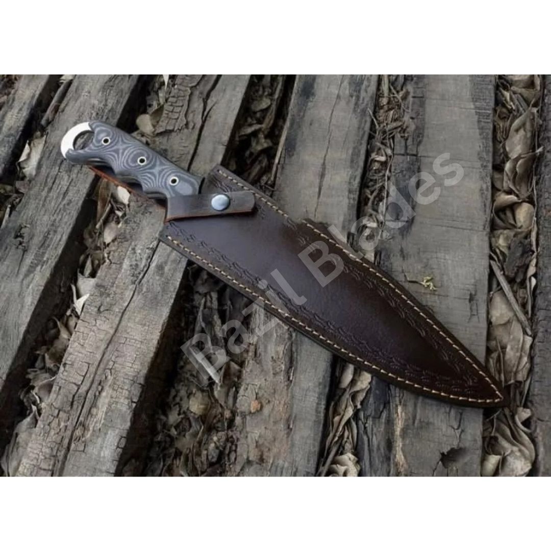 Custom Handmade Full Tang Bowie Knife D2 Tool Steel Survival Bowie Camping Knife 1