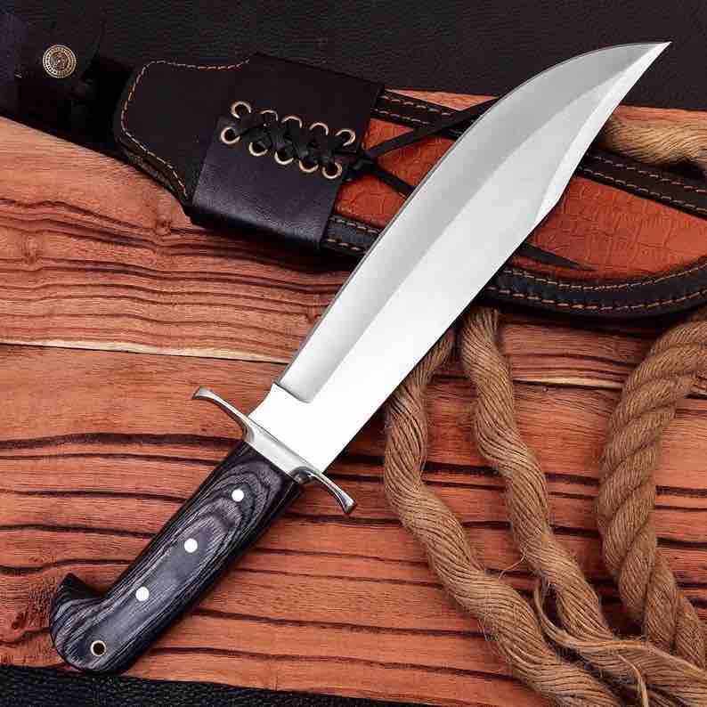 Handmade Hunting Bowie Knife  D2 Steel Hunting Knife  Outdoors Knife  Christmas Gift 3