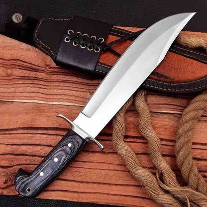 Handmade Hunting Bowie Knife  D2 Steel Hunting Knife  Outdoors Knife  Christmas Gift 3