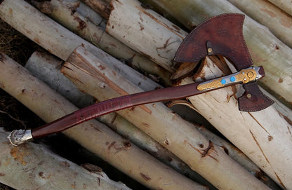 Devotion Edge 42 God Of War Replica Leviathan Kratos Axe Handmade Ragnarok With Leather Sheath Gift 3