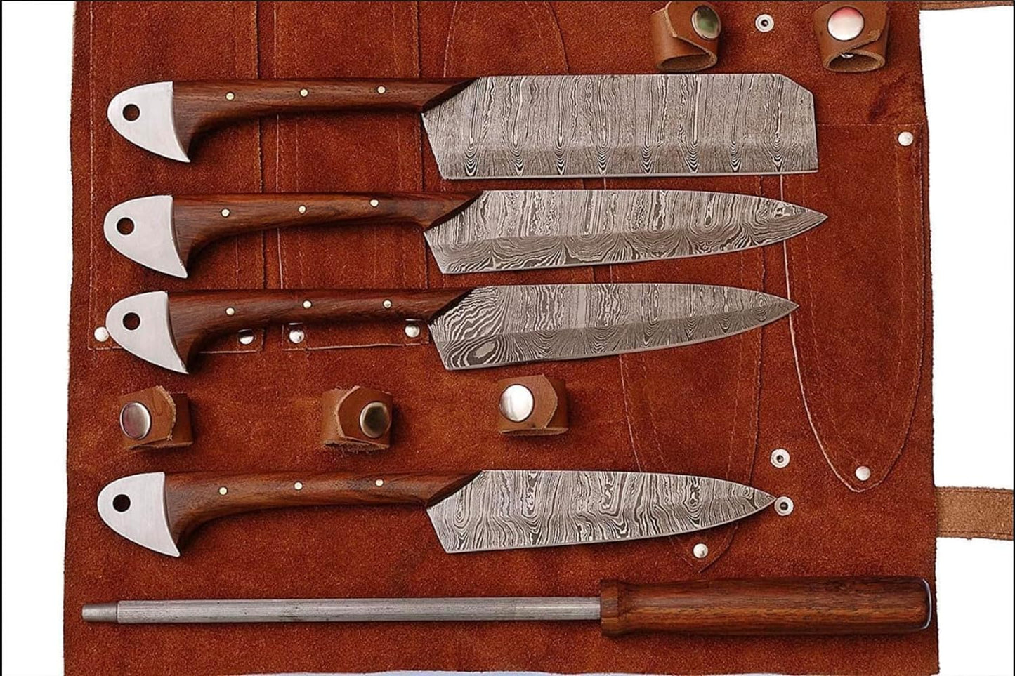ALFARI Handmade Kitchen Knife Set 5 Piece High Carbon Damascus Steel Professional Chef Knife Set With Ultra Sharp Blade 1