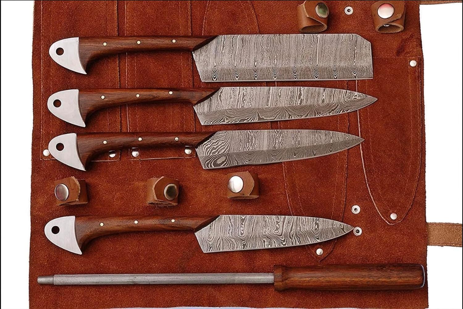 ALFARI Handmade Kitchen Knife Set 5 Piece High Carbon Damascus Steel Professional Chef Knife Set With Ultra Sharp Blade 1