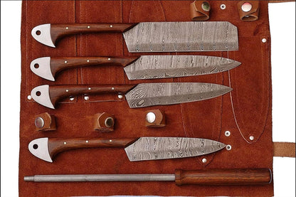 ALFARI Handmade Kitchen Knife Set 5 Piece High Carbon Damascus Steel Professional Chef Knife Set With Ultra Sharp Blade 1