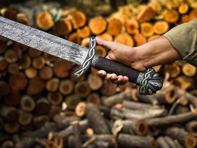 Handmade Vikings Sword  Norseman Sword  Ragnar Sword  Damascus Steel Vikings Sword  Christmas Gift
