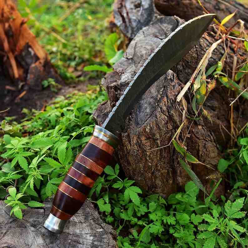Hand Forged Kukri Knife  Damascus Kukri Knife  Oudoors Knife  Handmade Kukri Knife  Christmas Gift For Him 2