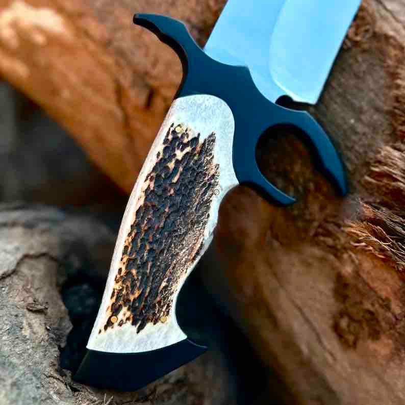 Hunting Bowie Knife  Carbon Steel Knife  Outdoors Adventure Knife  Camping Knife  Christmas Gift 1