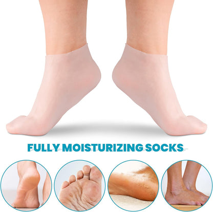Moisturizing Foot Mask Exfoliating Silicone Socks Reusable AntiCrack Protection For Soft Feet 2