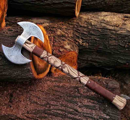 Double Head Axe , Battle Ready Vikings Axe , Camping Axe , Throwing Axe , Best Gift For Him , Christmas Gift