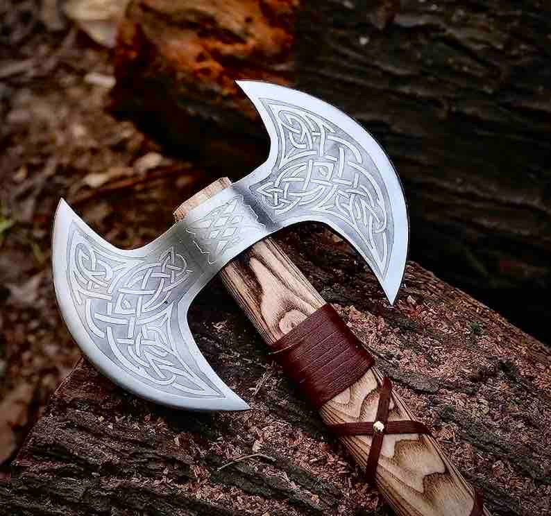 Double Head Axe  Battle Ready Vikings Axe  Camping Axe  Throwing Axe  Best Gift For Him  Christmas Gift 1