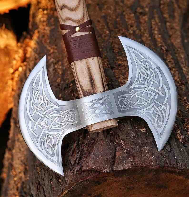 Double Head Axe  Battle Ready Vikings Axe  Camping Axe  Throwing Axe  Best Gift For Him  Christmas Gift 3